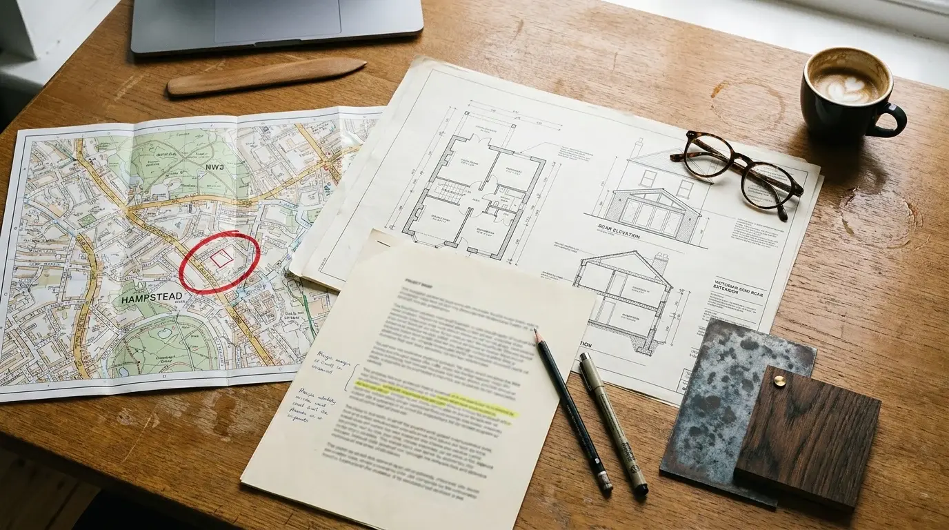 Professional architectural workspace