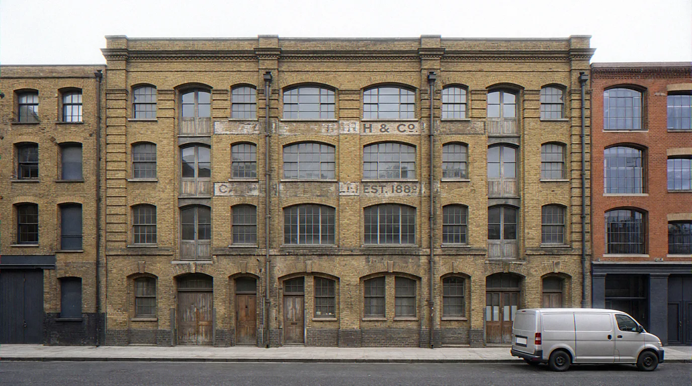 Heritage street context in a Hackney conservation area, showing the retained terrace fabric