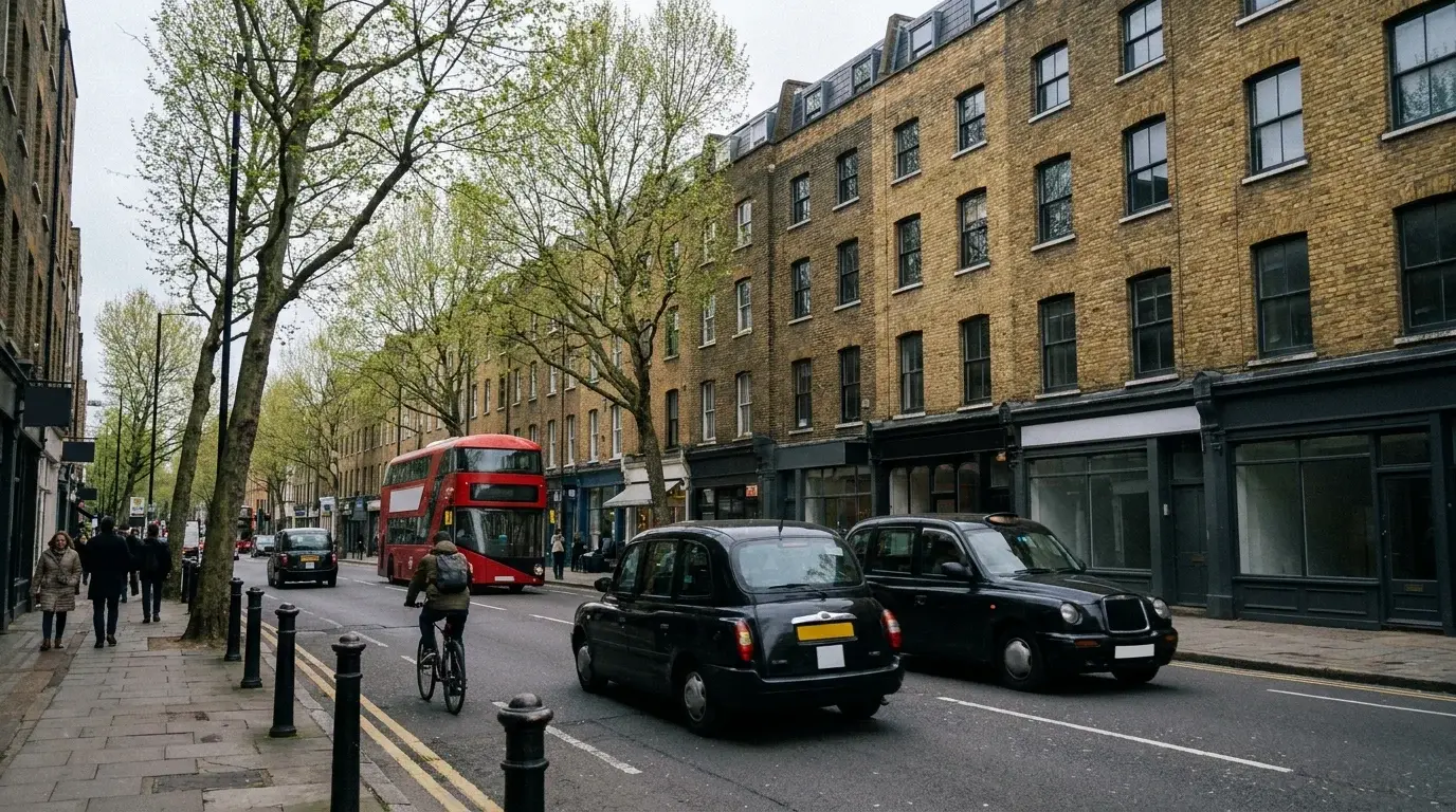 Verified-view baseline photograph for a London planning submission