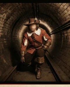 Sebastian Thorne in the act of The Tunnel Run, London Underground tube tunnel